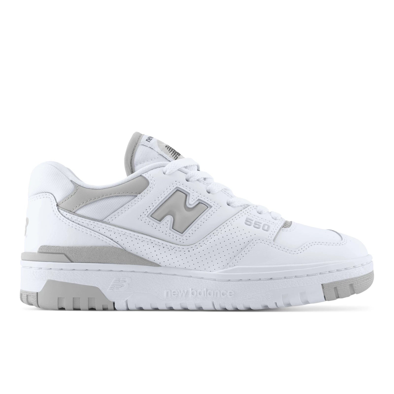 New Balance 550 White With Slate Grey And White Womens White With Slate Grey And White