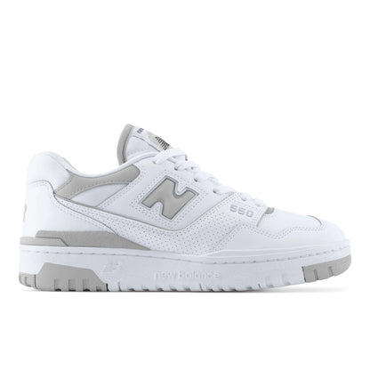 New Balance 550 White With Slate Grey And White Womens White With Slate Grey And White