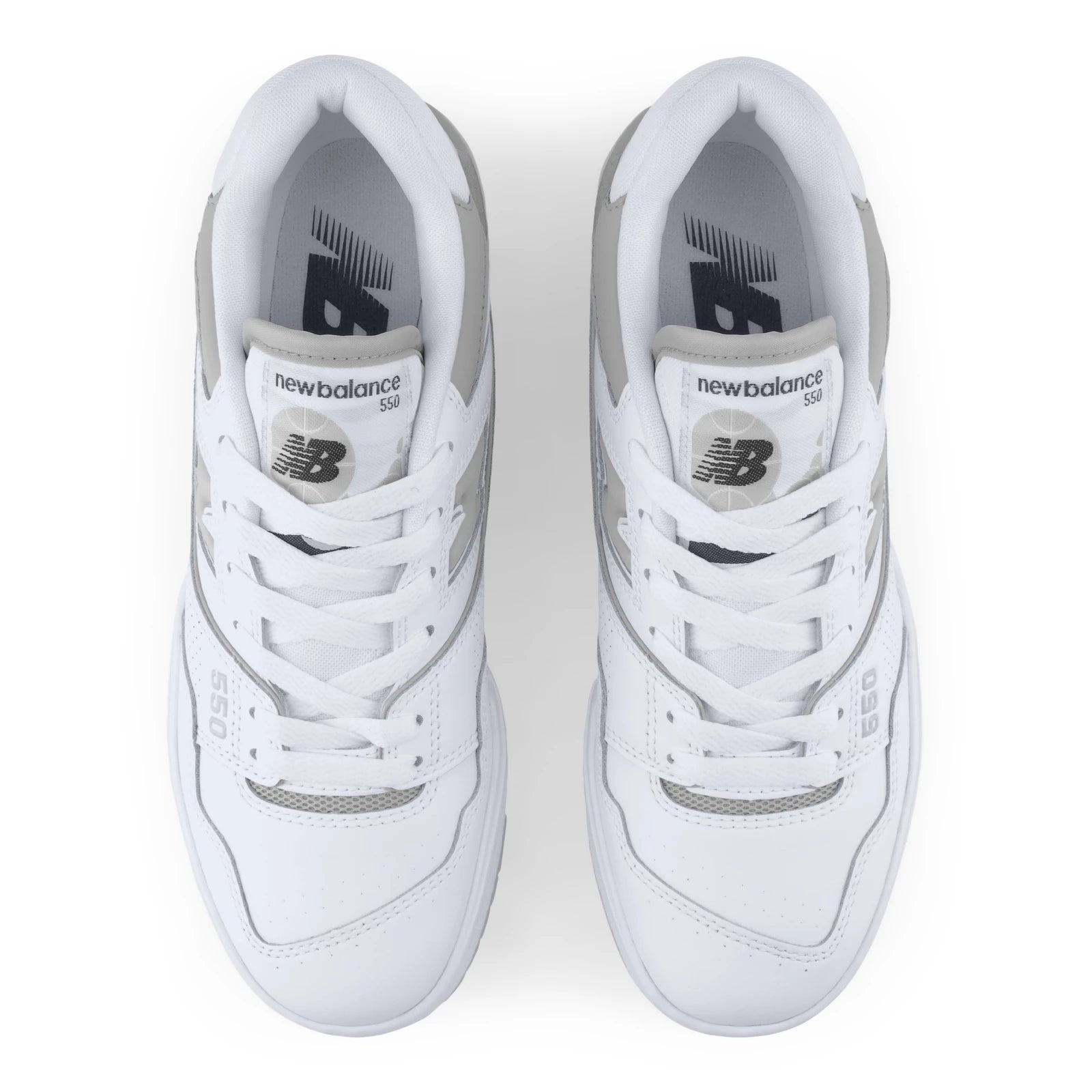 New Balance 550 White With Slate Grey And White Womens White With Slate Grey And White