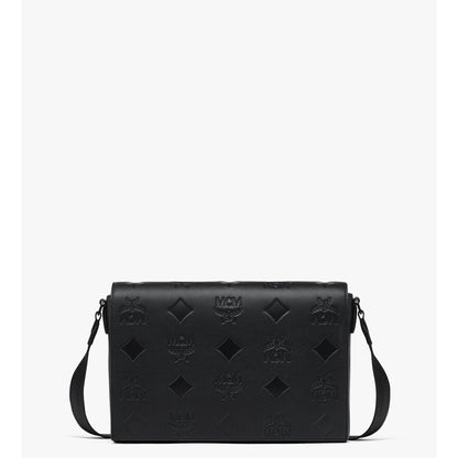 MCM Klassik Messenger In Maxi Monogram Leather