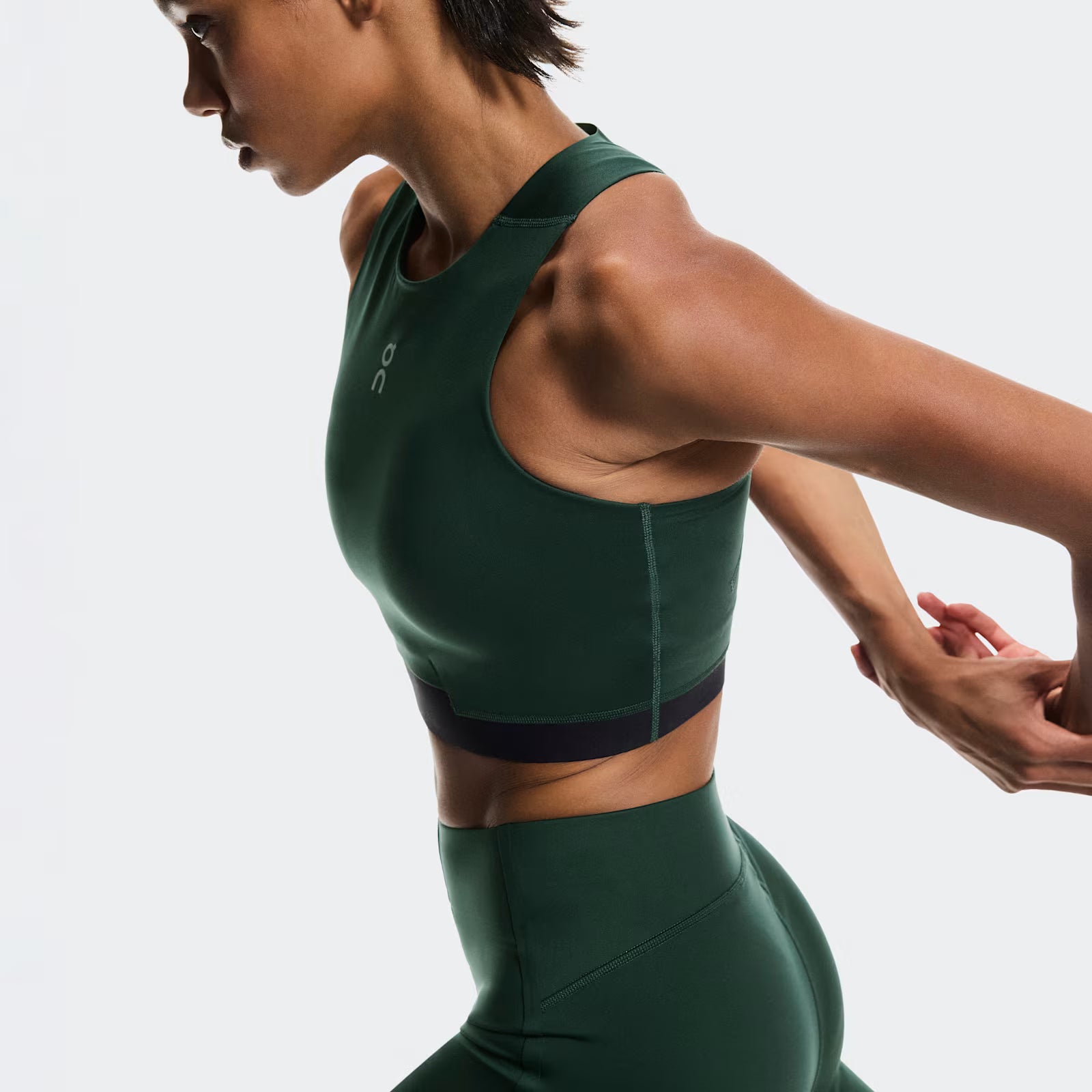 On Train 2-In-1 Crop Obsidian (Women'S)
