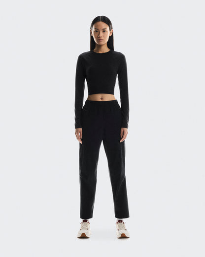 On Studio Long-T Crop Black (Women's)