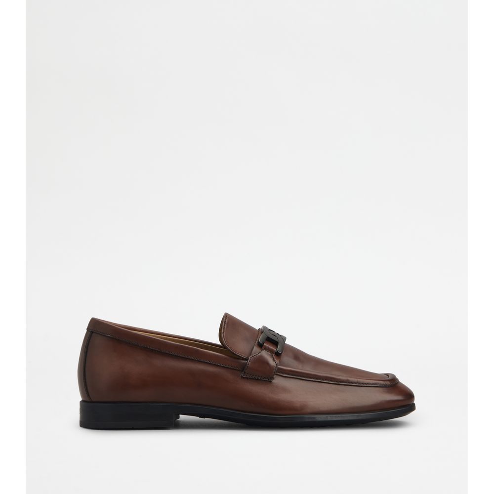 Tods Loafers In Leather Brown Mens