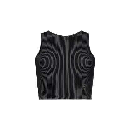 On All-Day Ribbed Crop Black | Rock (Women'S)