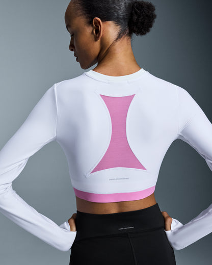 on train long sleeve crop White (Women's)