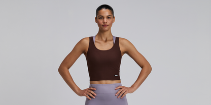 Bandit Womens Adapto Scoopneck Distance Tank Cacao