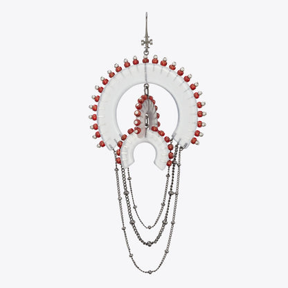 Tory Burch Bead And Resin Chandelier Earrings Black / Clear