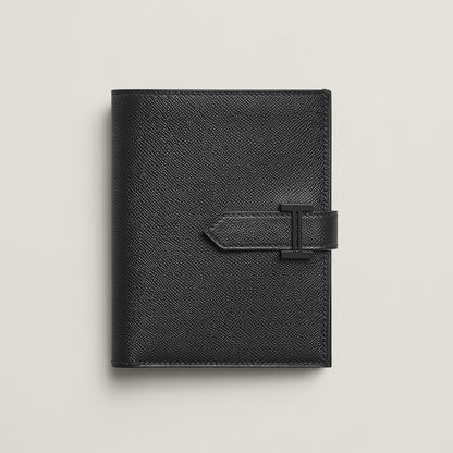  Hermes Bearn Compact Monochrome Wallet Noir