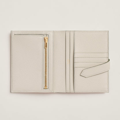  Hermes Bearn Compact Wallet Craie