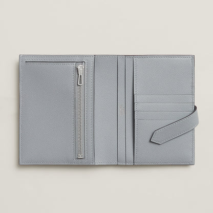  Hermes Bearn Compact Wallet Gris Pantin