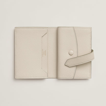  Hermes Bearn Mini Wallet Craie