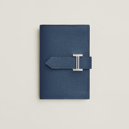  Hermes Bearn Mini Wallet Navy