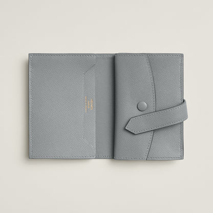  Hermes Bearn Mini Wallet Gris Pantin
