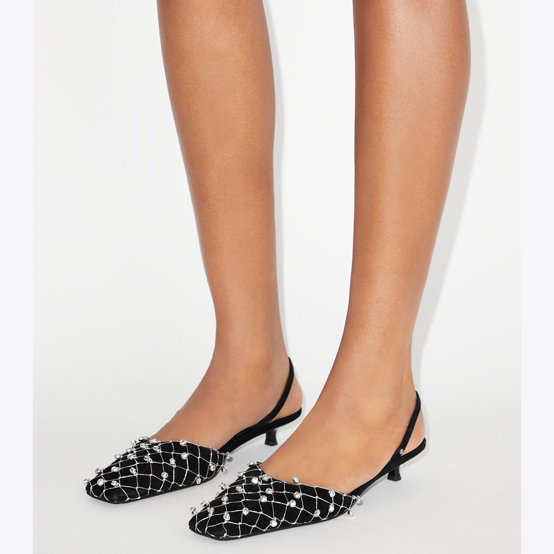 Tory Burch Bell Slingback PERFECT BLACK