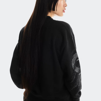 On Club Crew Graphic Black | Olive (Women'S)