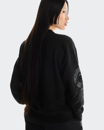 On Club Crew Graphic Black | Olive (Women'S)