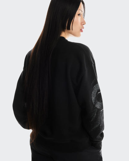 On Club Crew Graphic Black | Olive (Women'S)