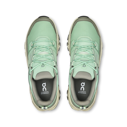 on running cloudrock low waterproof mineral aloe (women's)