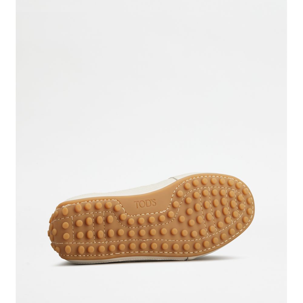 Tods Sneakers In Fabric And Leather White Beige Womens