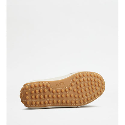 Tods Sneakers In Fabric And Leather White Beige Womens