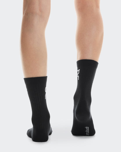On Logo Sock High 3P Black