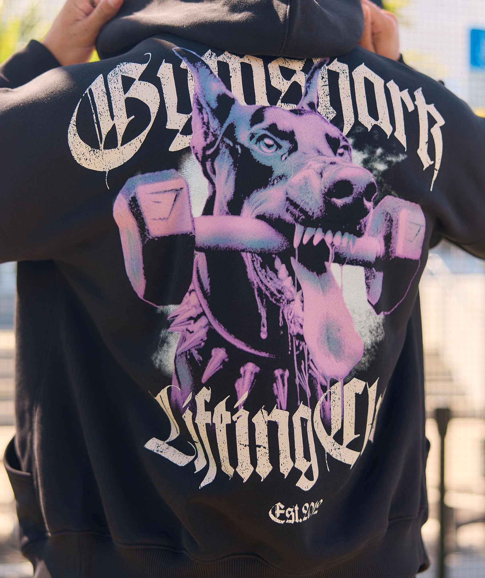 Gymshark Doberman Graphic Hoodie Black
