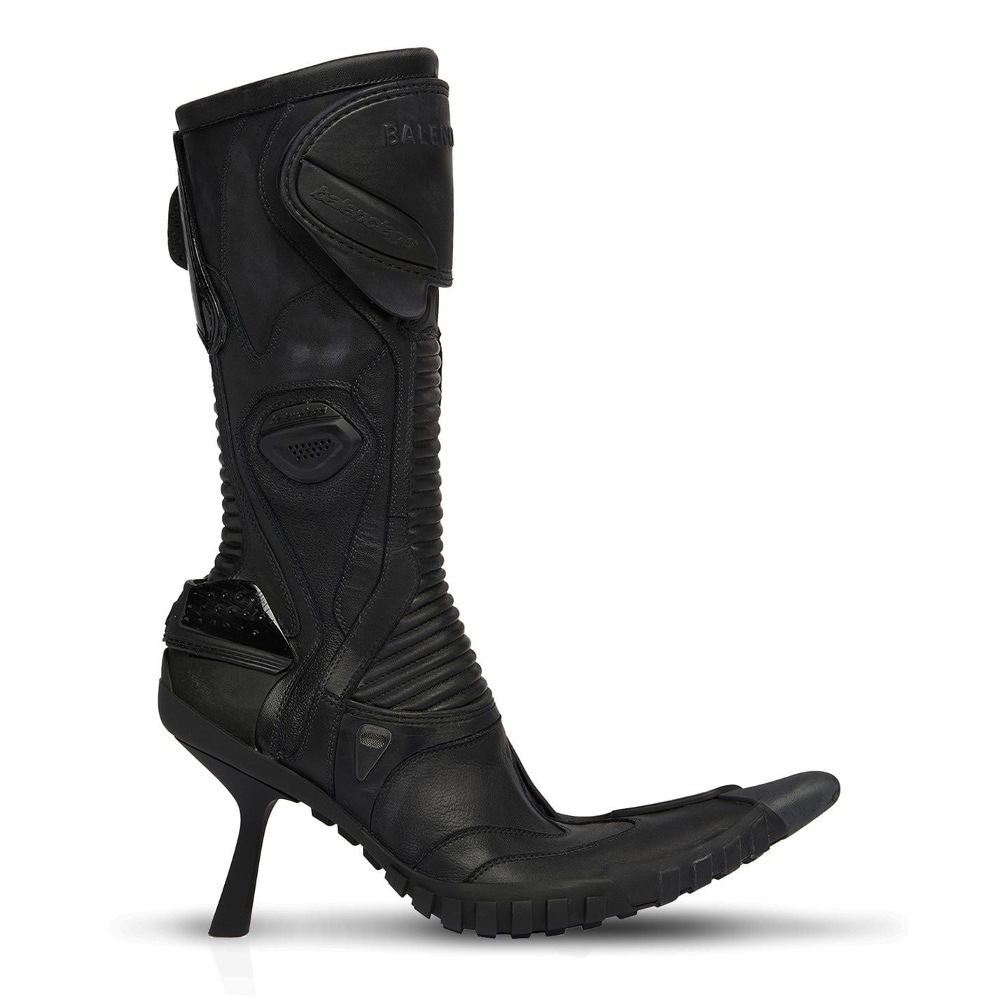  Biker 90mm Leather Boot Black