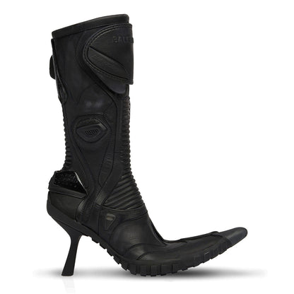  Biker 90mm Leather Boot Black