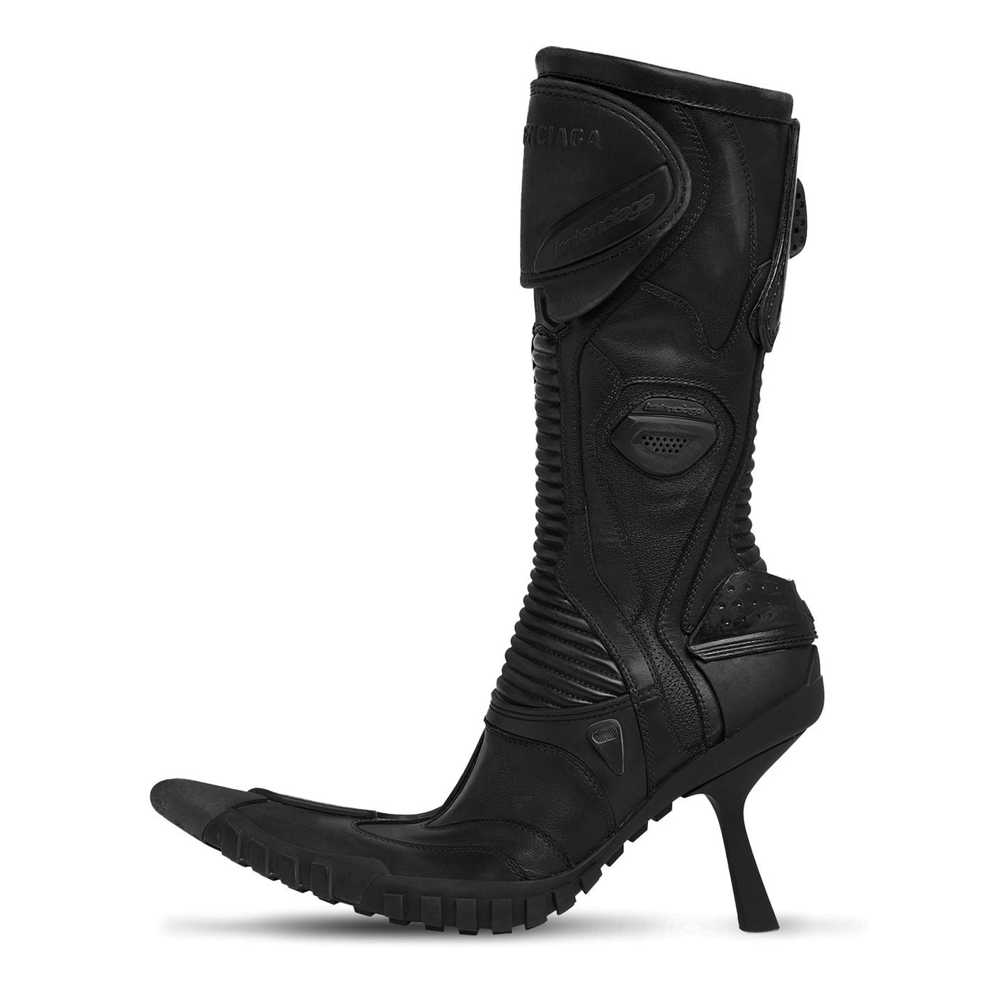  Biker 90mm Leather Boot Black