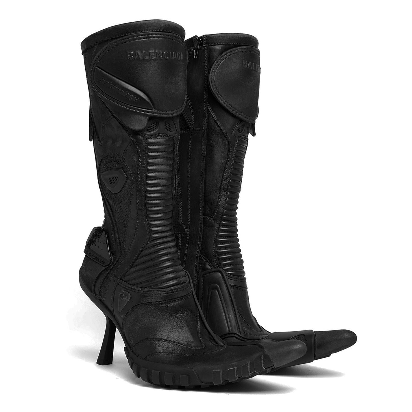  Biker 90mm Leather Boot Black