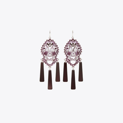 Tory Burch Bird Earrings Tory Silver / Purple