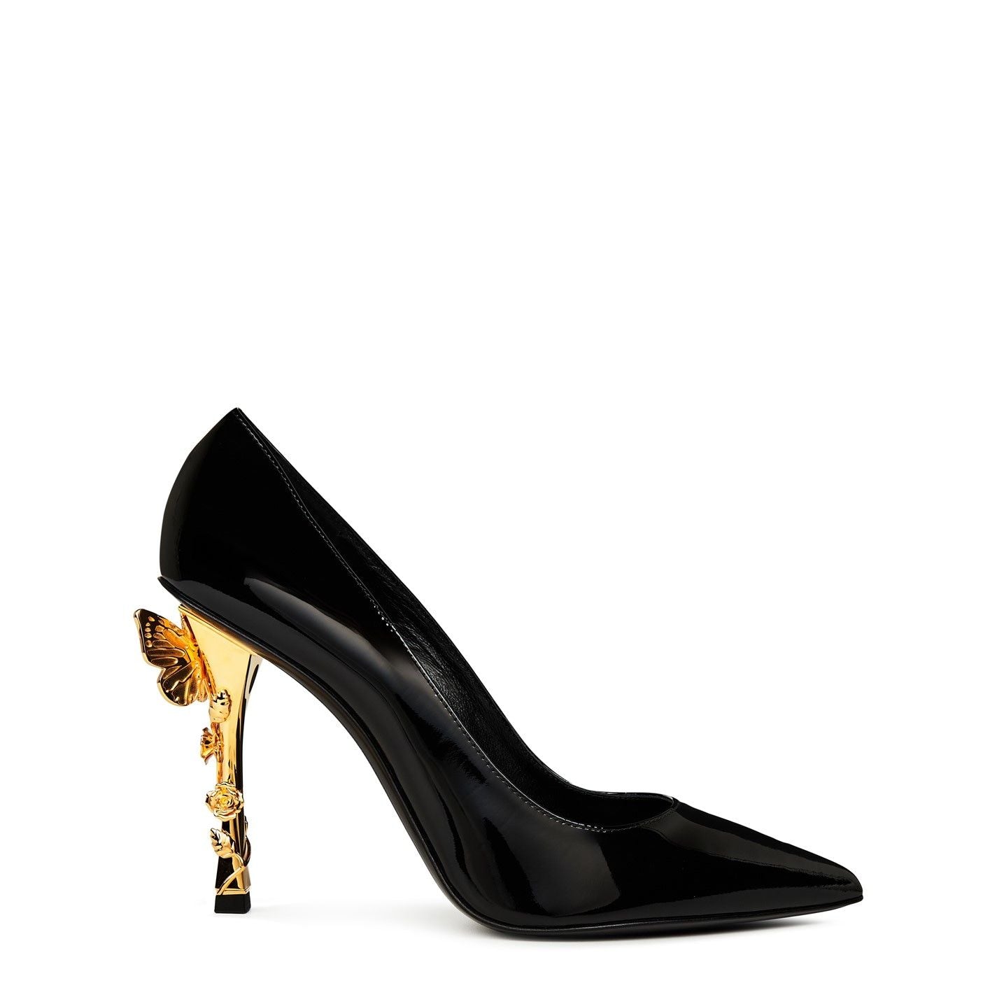  Blossom Pumps Black Satin