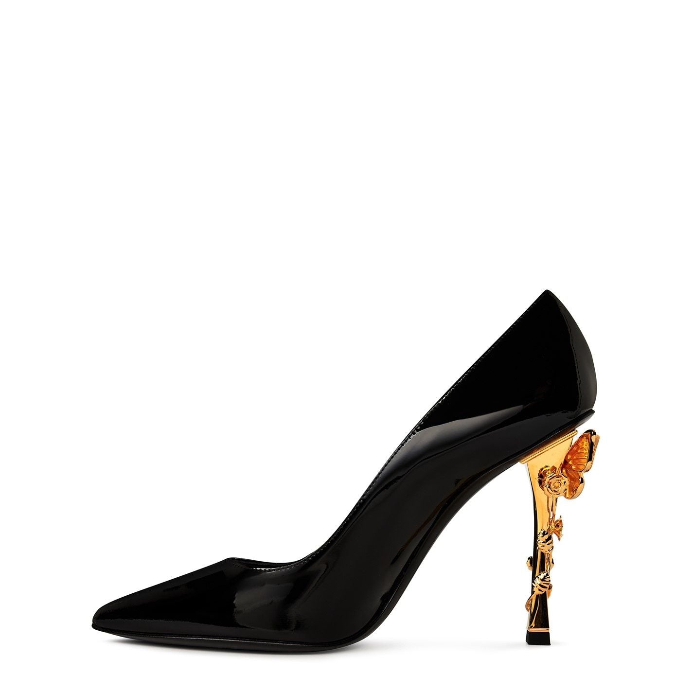  Blossom Pumps Black Satin