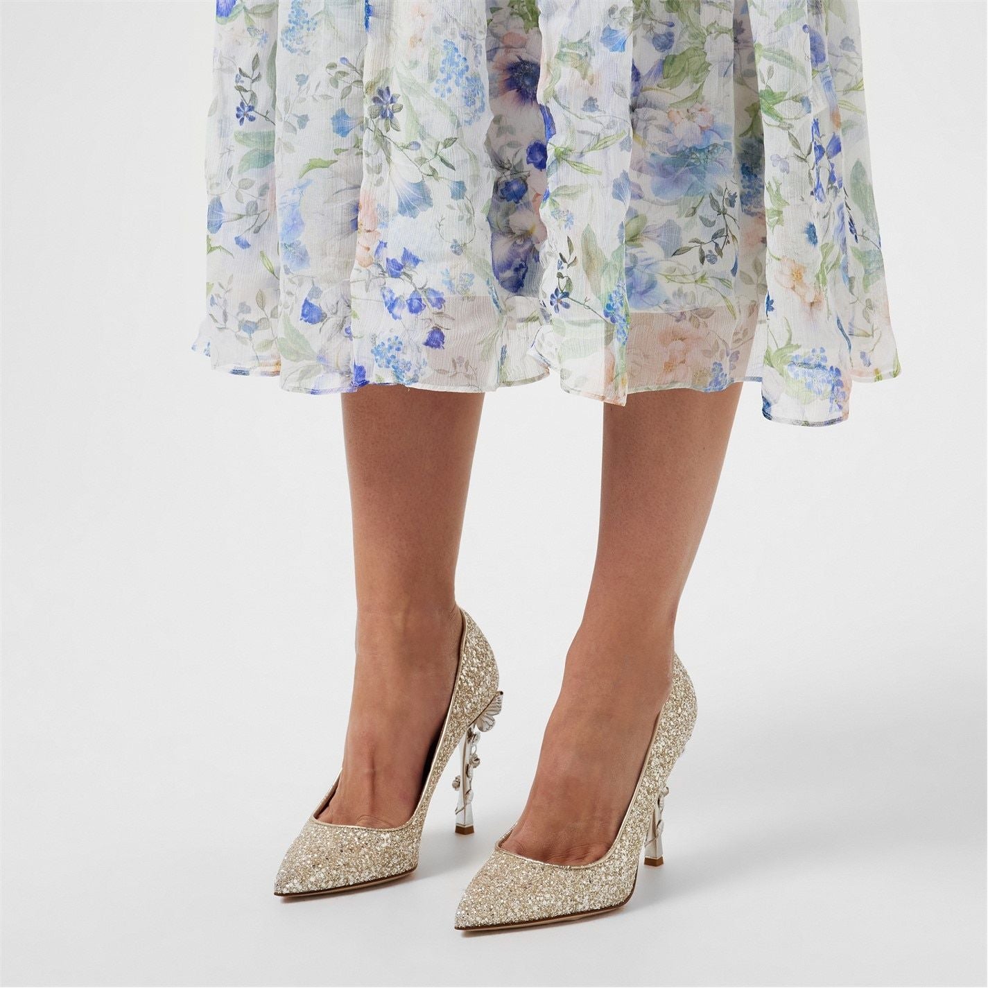  Blossom Pumps Champgne Glittr