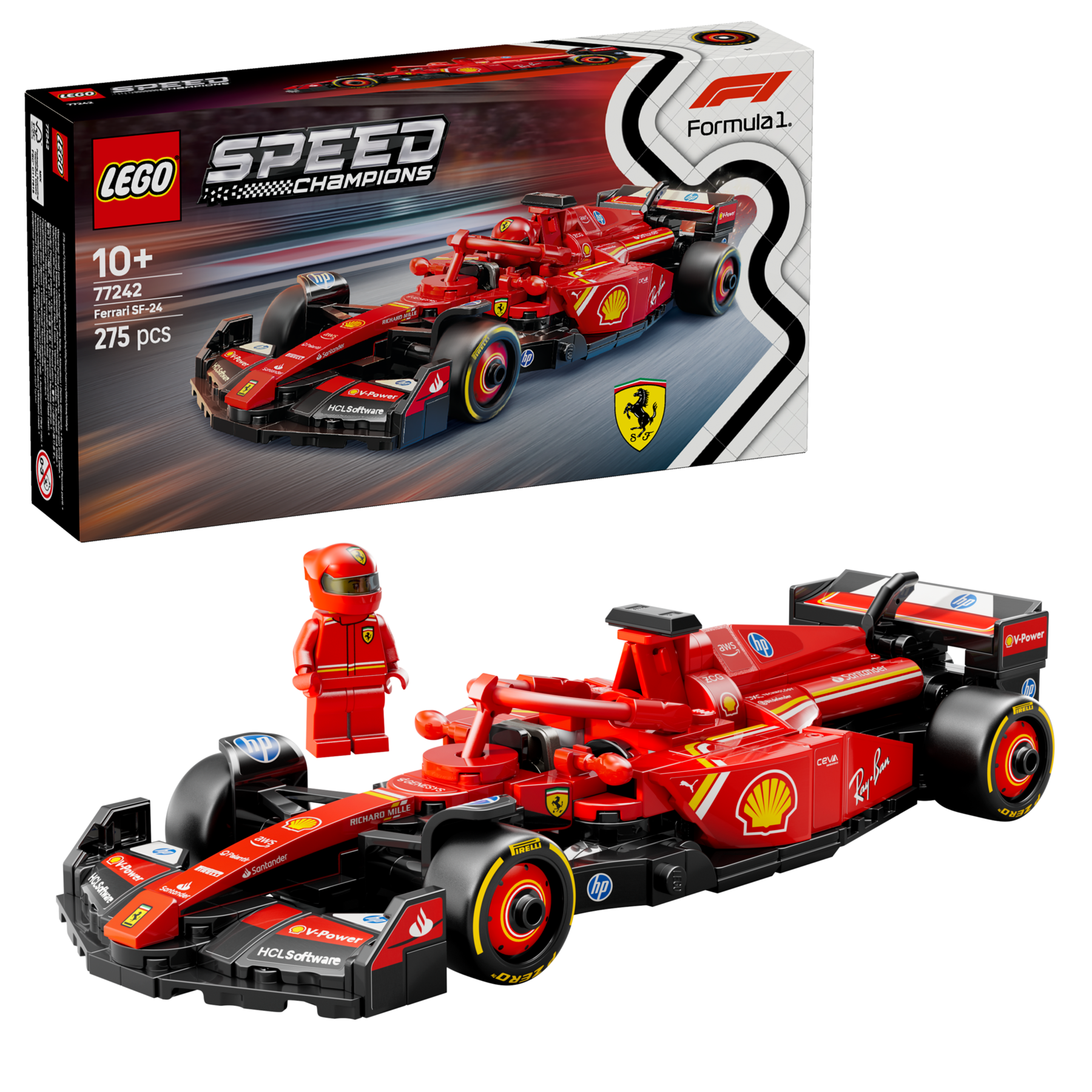 Lego Ferrari SF24 F1 Race Car