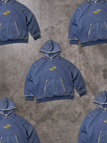 KANTHA INDIGO HOODIE