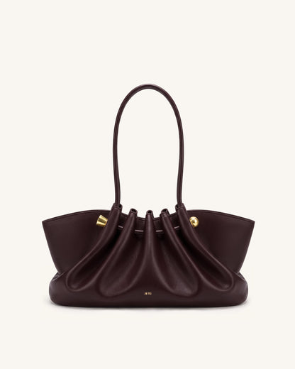 Jw Pei Naomi Gathered Long Handle Shoulder Bag Deep Burgundy