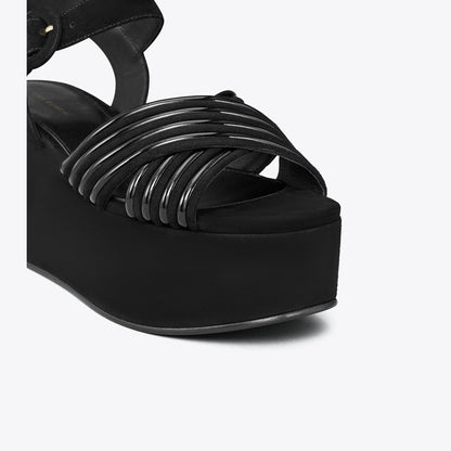 Tory Burch Bombe Cross-Strap Platform Sandal PERFECT BLACK / PERFECT BLACK