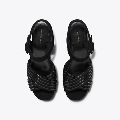 Tory Burch Bombe Cross-Strap Platform Sandal PERFECT BLACK / PERFECT BLACK