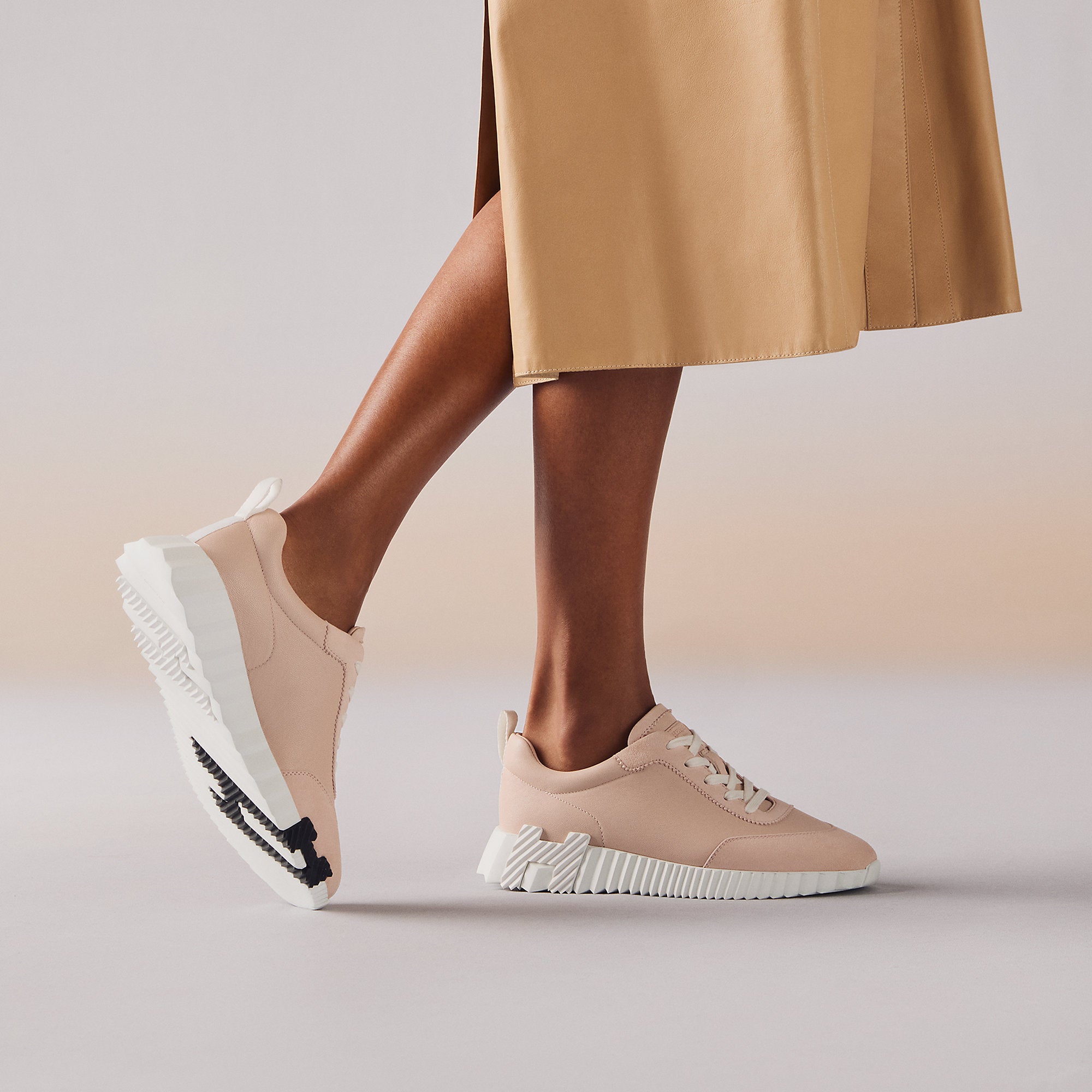  Hermes Bouncing Sneaker Rose Palomino