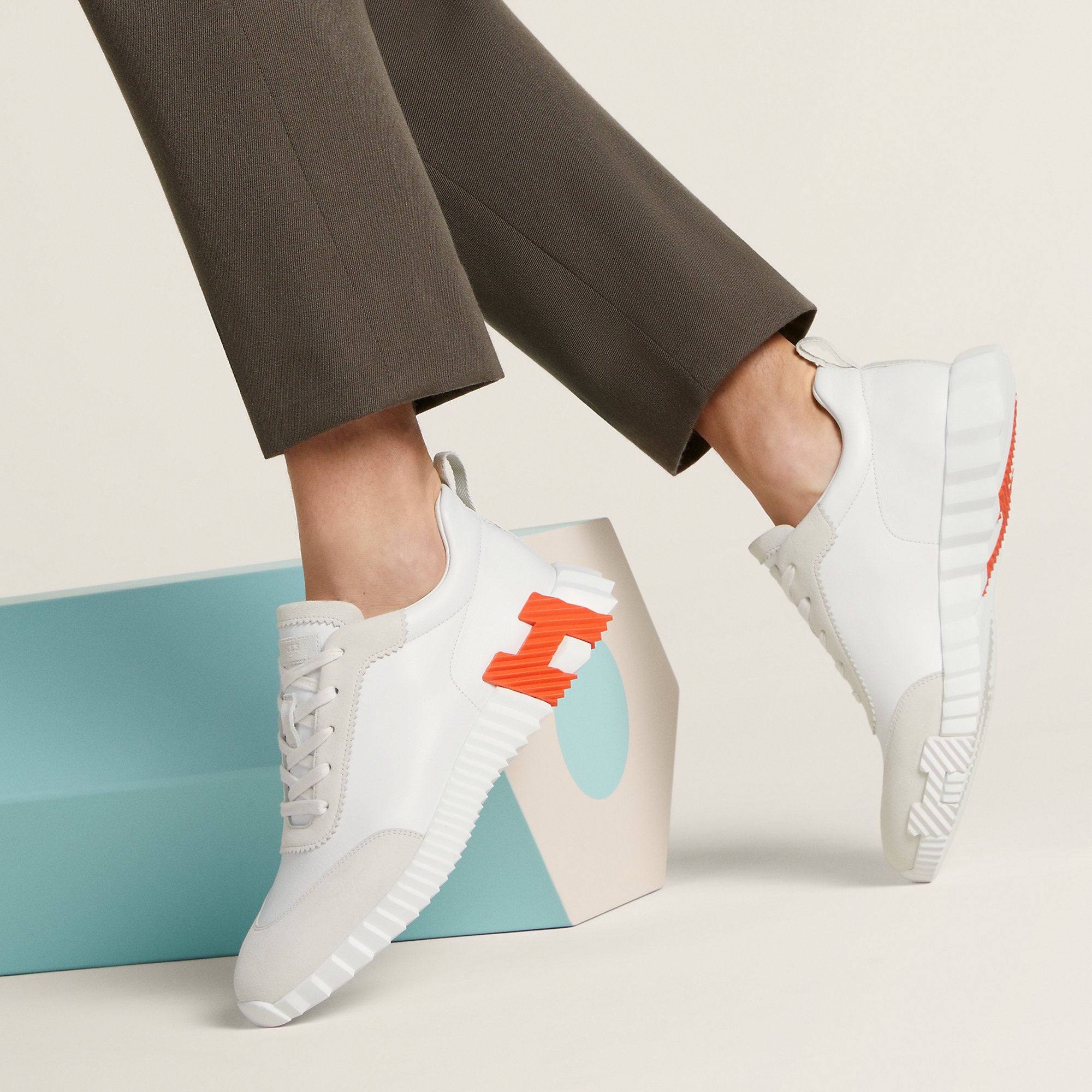  Hermes Bouncing Sneaker Blanc