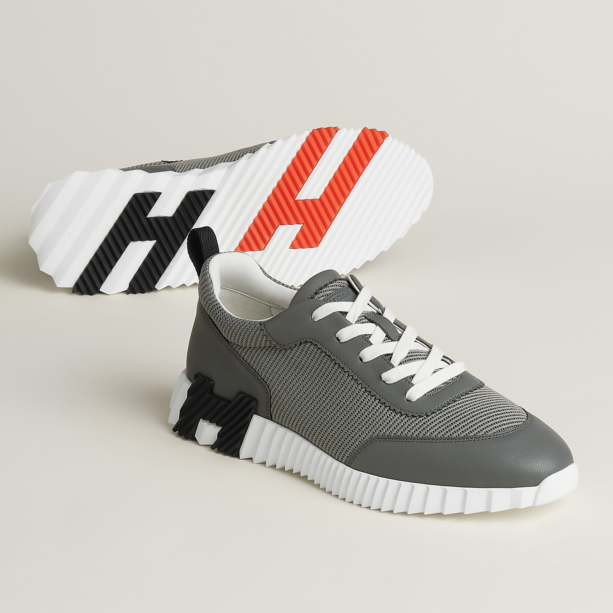  Hermes Bouncing Sneaker Gris Osmium