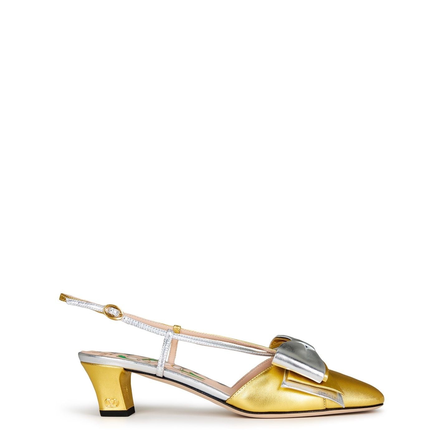  Bowow 45mm Slingback Pumps Old Gold