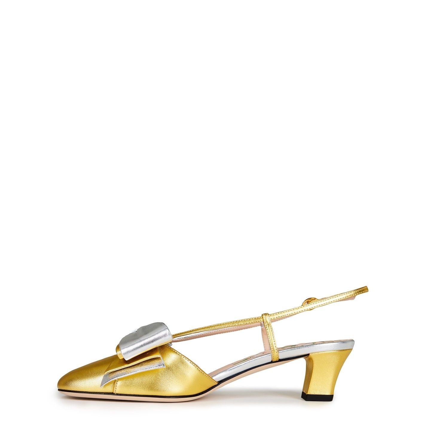  Bowow 45mm Slingback Pumps Old Gold