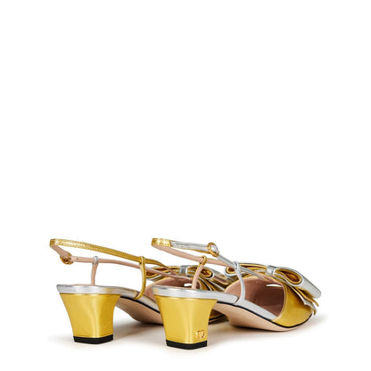  Bowow 45mm Slingback Pumps Old Gold
