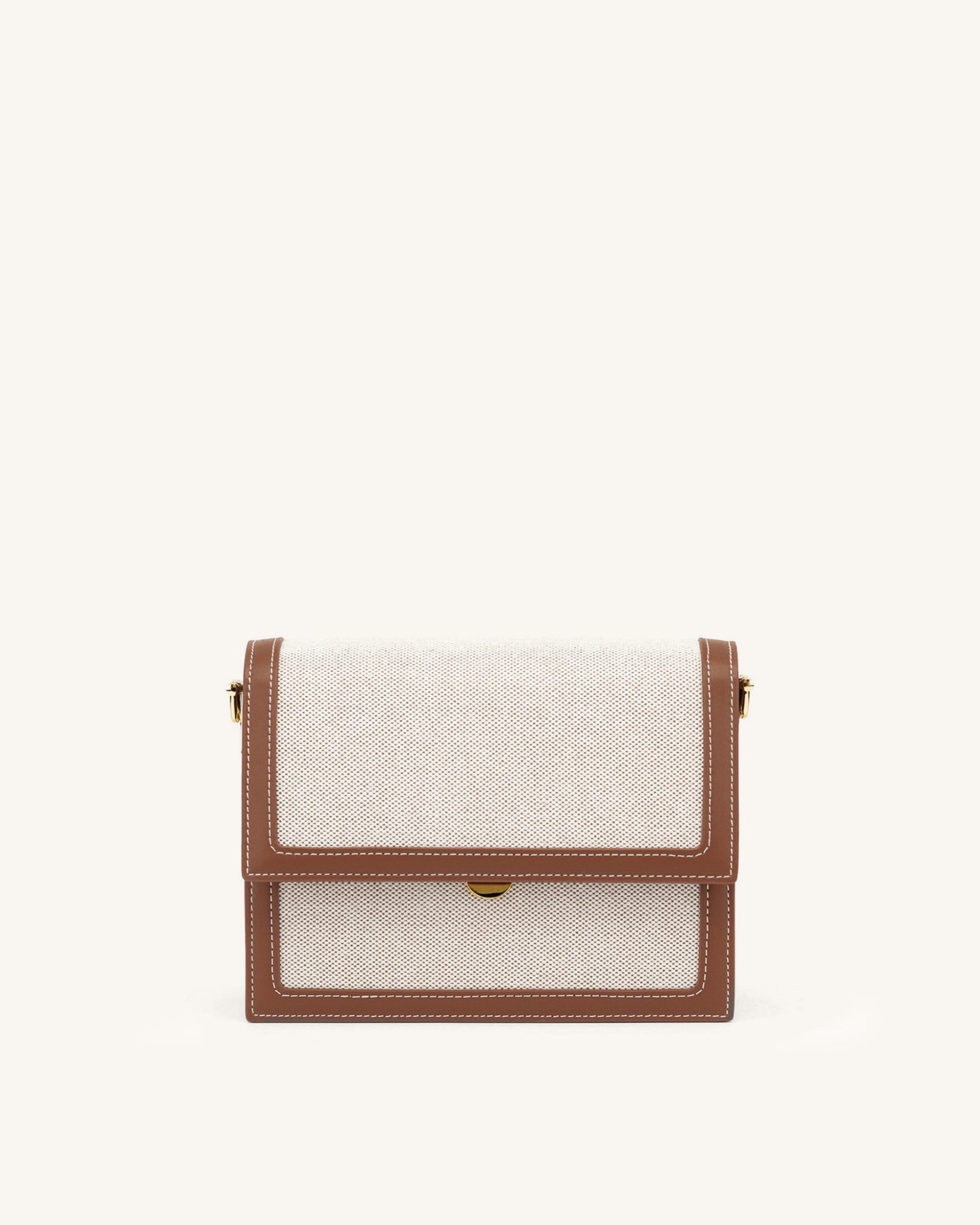 Jw Pei Mini Flap Crossbody Beige Canvas