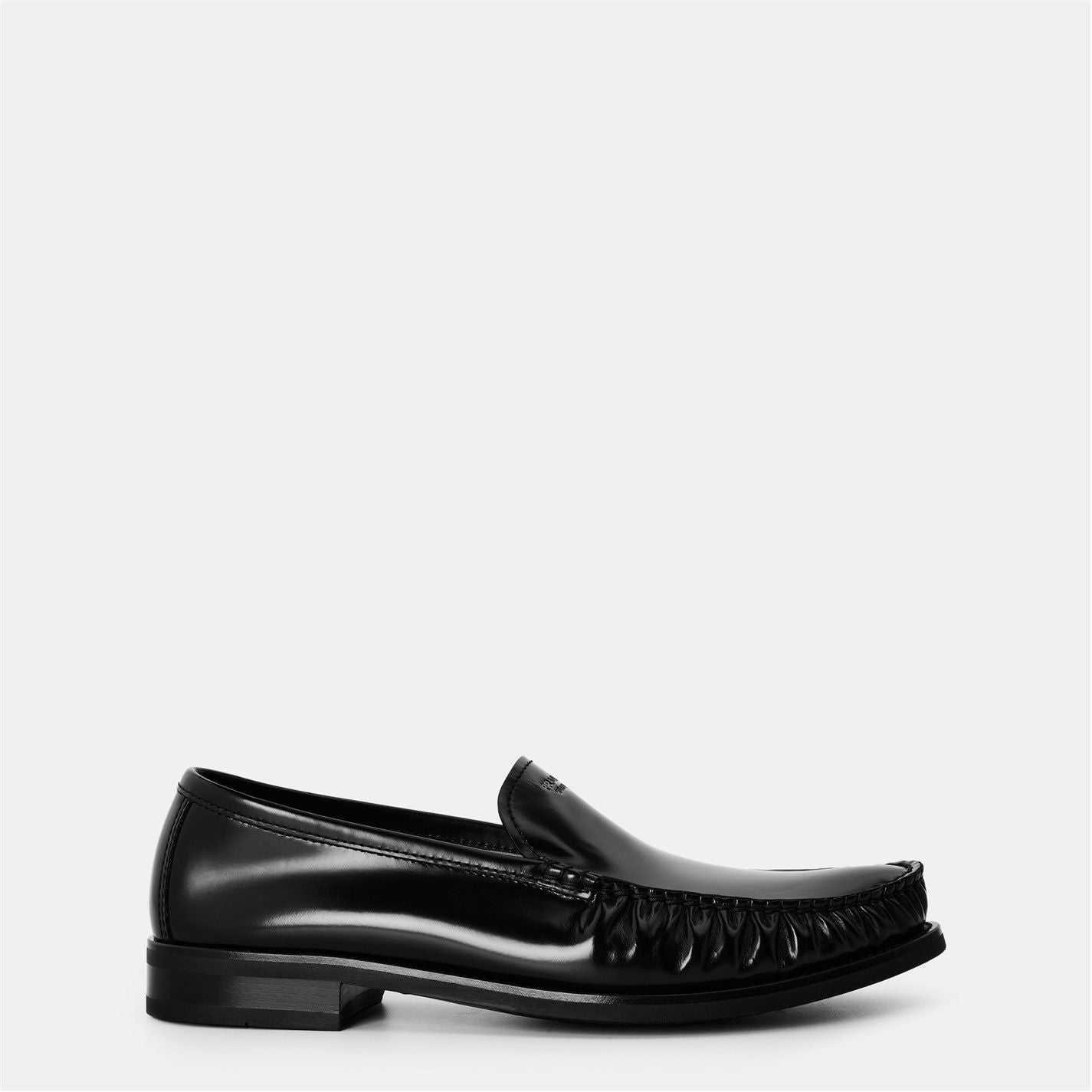  Brushed Leather Loafers Black