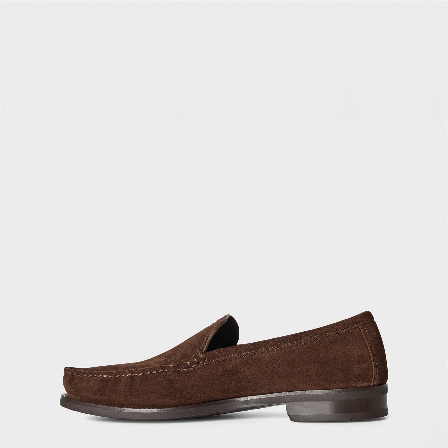  Brushed Leather Loafers Dark Brown
