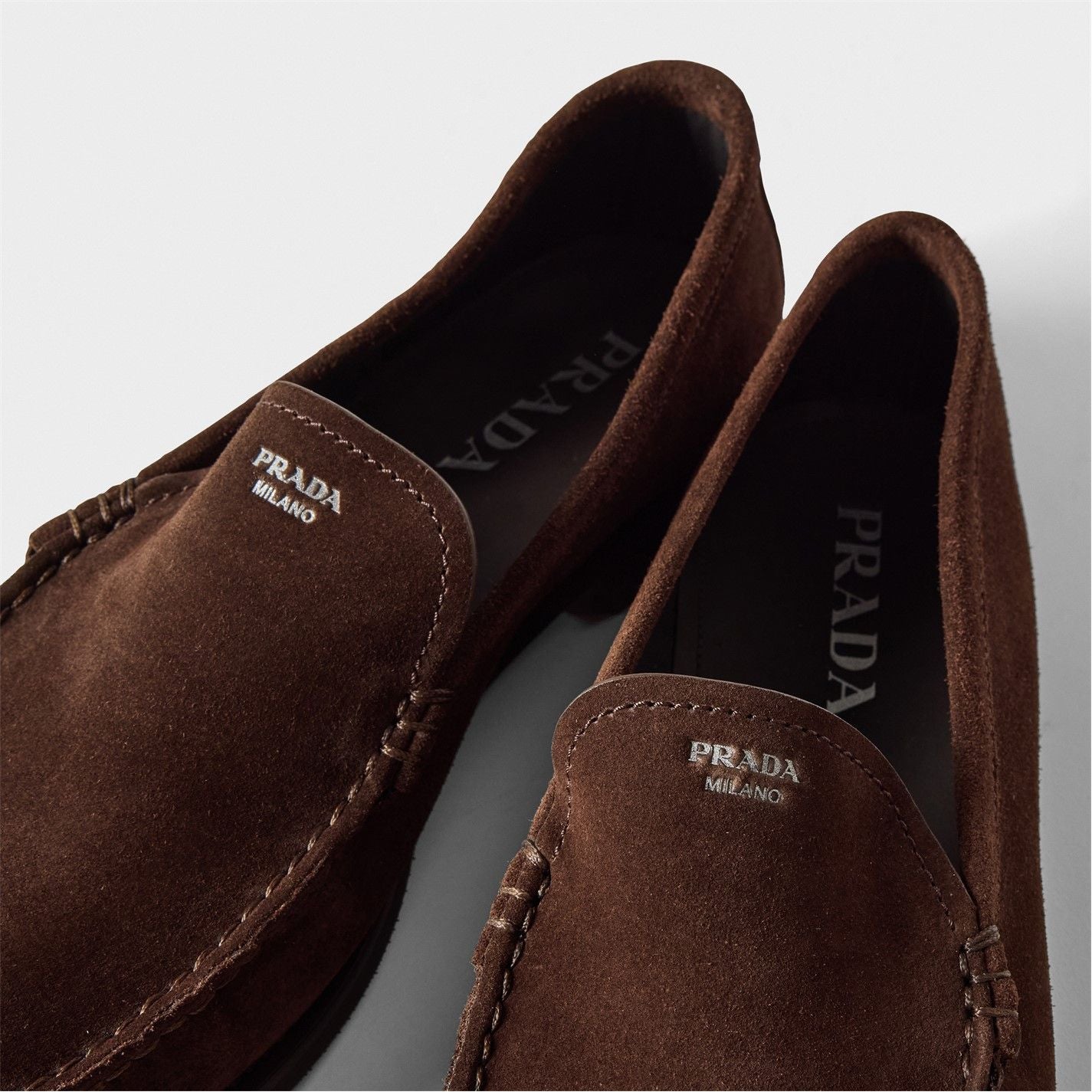  Brushed Leather Loafers Dark Brown