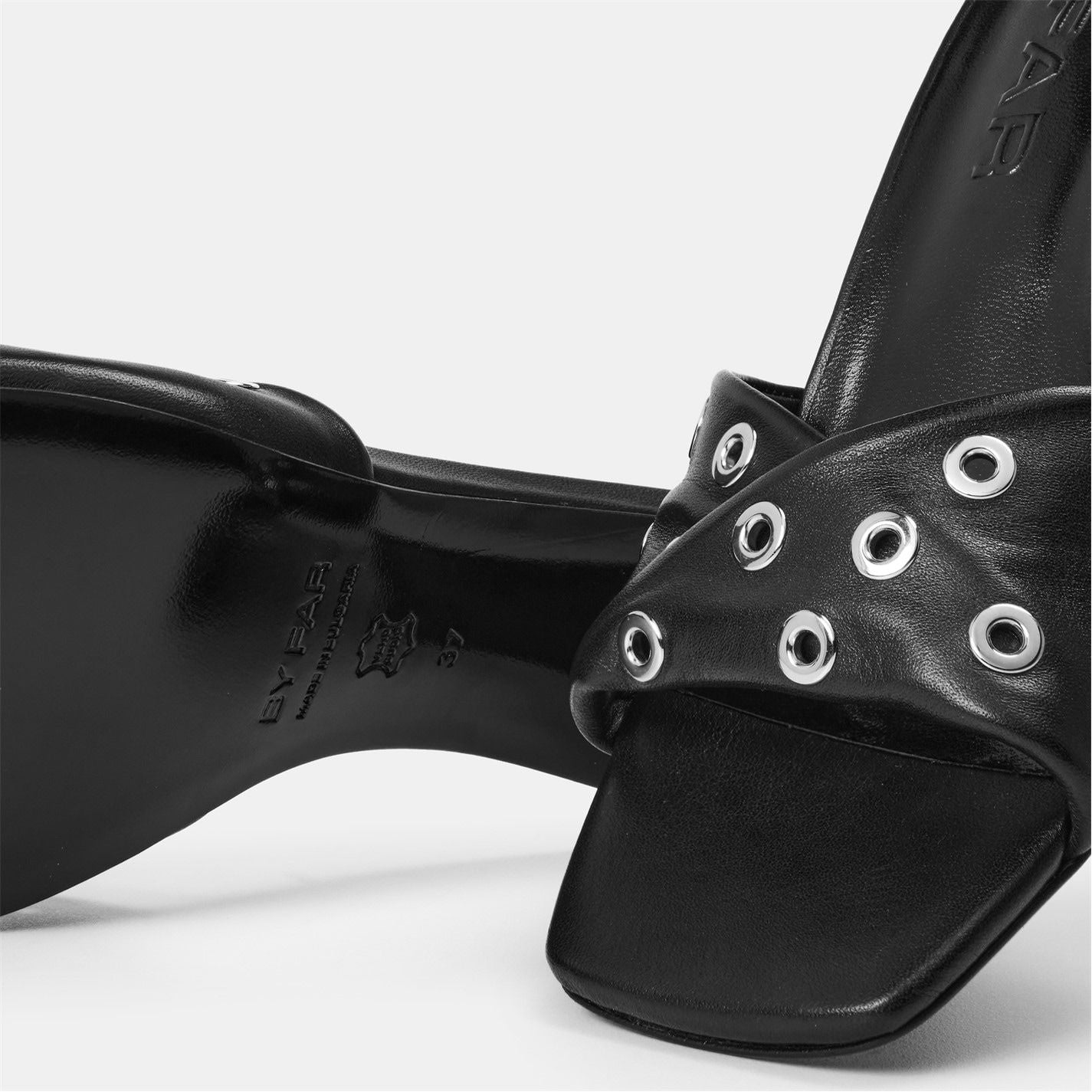 By Far Lthr Eyelets Ld99 Black